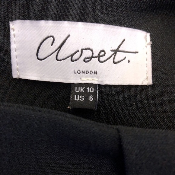 Closet LONDON Color Block Fit and Flare Sleeveless Dress Size 6 in Black and Red - Picture 6 of 11